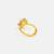 Gold plated kundan gold halo ring