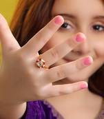 Gold plated kundan gold ring