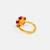 Gold plated kundan gold ring