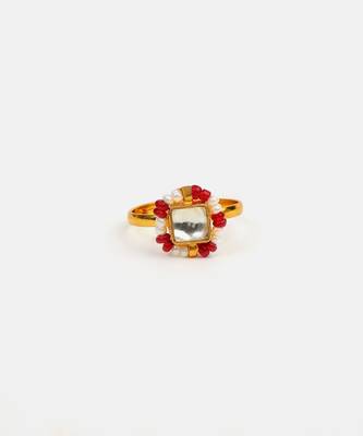Gold plated kundan gold ring 3