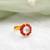 Gold plated kundan red ring