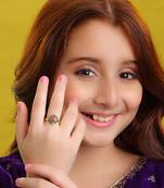Gold plated kundan pink ring