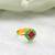 Gold plated kundan pink ring