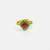 Gold plated kundan pink ring