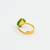 Gold plated kundan pink ring