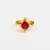 Gold plated kundan pink halo ring