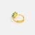 Gold plated kundan green ring