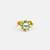 Gold plated kundan green ring