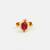 Gold plated kundan pink ring