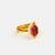 Gold plated kundan pink ring