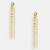 Gold plated kundan white pearl tassel earrings