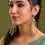 Gold plated kundan multicolor pearl chandelier earrings