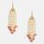Gold plated kundan multicolor pearl chandelier earrings