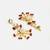 Gold plated kundan maroon drop earrings