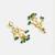 Gold plated kundan green chandbali earrings