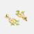 Gold plated kundan green jhumka earrings