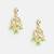 Gold plated kundan green jhumka earrings