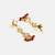 Gold plated kundan maroon drop earrings