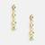 Gold plated kundan green drop earrings