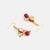 Gold plated kundan multicolor drop earrings
