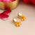 Gold plated kundan gold stud earrings