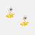 Gold plated kundan gold stud earrings