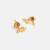 Gold plated kundan pink stud earrings