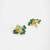 Gold plated kundan emerald green earrings