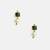 Gold plated kundan green stud earrings