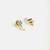 Gold plated kundan blue stone pearl earrings