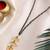 Gold plated beaded kundan green stone mangalsutra
