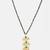 Gold plated beaded kundan green stone mangalsutra