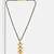Gold plated beaded kundan green stone mangalsutra