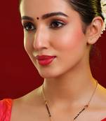 Gold plated kundan beaded mangalsutra