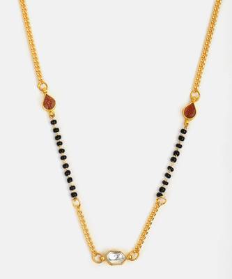 Gold plated kundan beaded mangalsutra 2