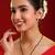 Gold plated kundan red stone mangalsutra