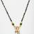 Gold plated kundan green stone mangalsutra