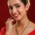 Gold plated kundan white stone mangalsutra