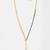 Gold plated kundan beaded white stones chain mangalsutra