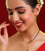 Gold plated kundan mangalsutra