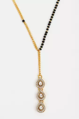 Gold plated kundan mangalsutra
