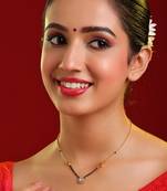 Gold plated kundan chain mangalsutra