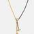 Gold plated kundan teal green mangalsutra