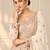 Off white heavy georgette embroidered suit se