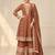 Brown heavy georgette embroidered suit se