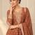 Brown heavy georgette embroidered suit se