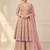 Mauve heavy georgette embroidered suit se