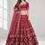 MAROON SEQUINS & EMBROIDERED ART SILK FESTIVAL LEHENGA CHOLI SET