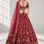 MAROON SEQUINS & EMBROIDERED ART SILK FESTIVAL LEHENGA CHOLI SET