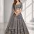 GREY SEQUINS & EMBROIDERED ART SILK FESTIVAL LEHENGA CHOLI SET